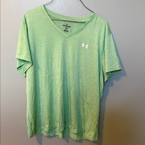Under Armour Light Green V-Neck Tee